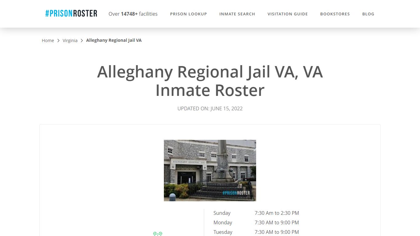 Alleghany Regional Jail VA, VA Inmate Roster - Prisonroster